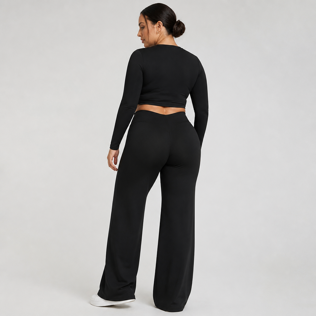 VestaLoom – Buttery-Soft High-Waist Wide-Leg Flare Yoga Pants - Souliia