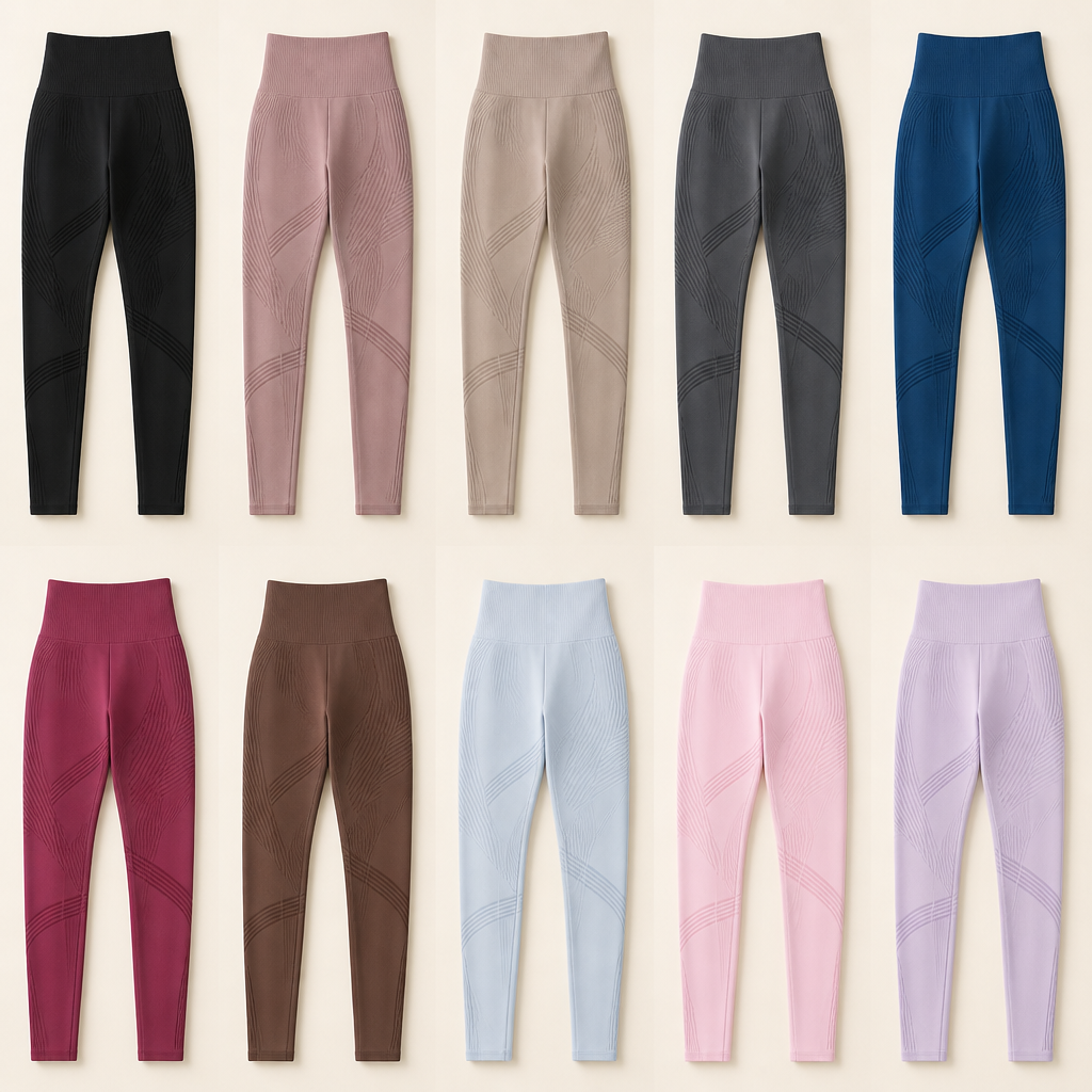 VelouraTone – Sømløse leggings med høj talje, skulpturerende effekt og løftende kontursømme - Souliia