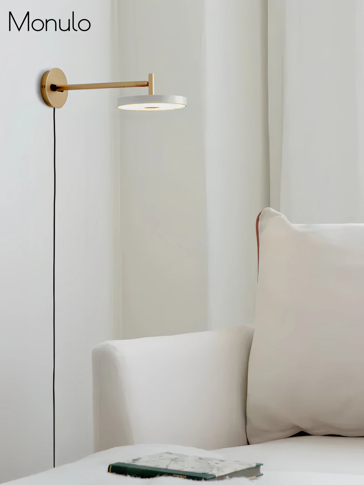 Scandinavian Monochrome Metal Wall-Lamp – Lighting for Bedroom Decor | Souliia