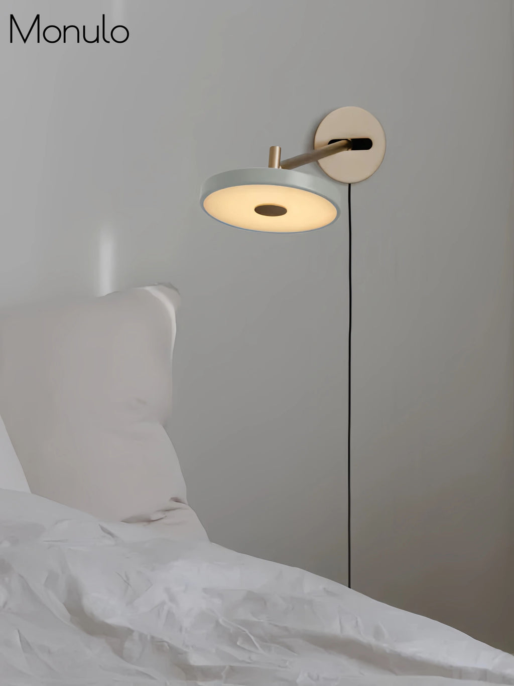 Scandinavian Monochrome Metal Wall-Lamp – Lighting for Bedroom Decor | Souliia