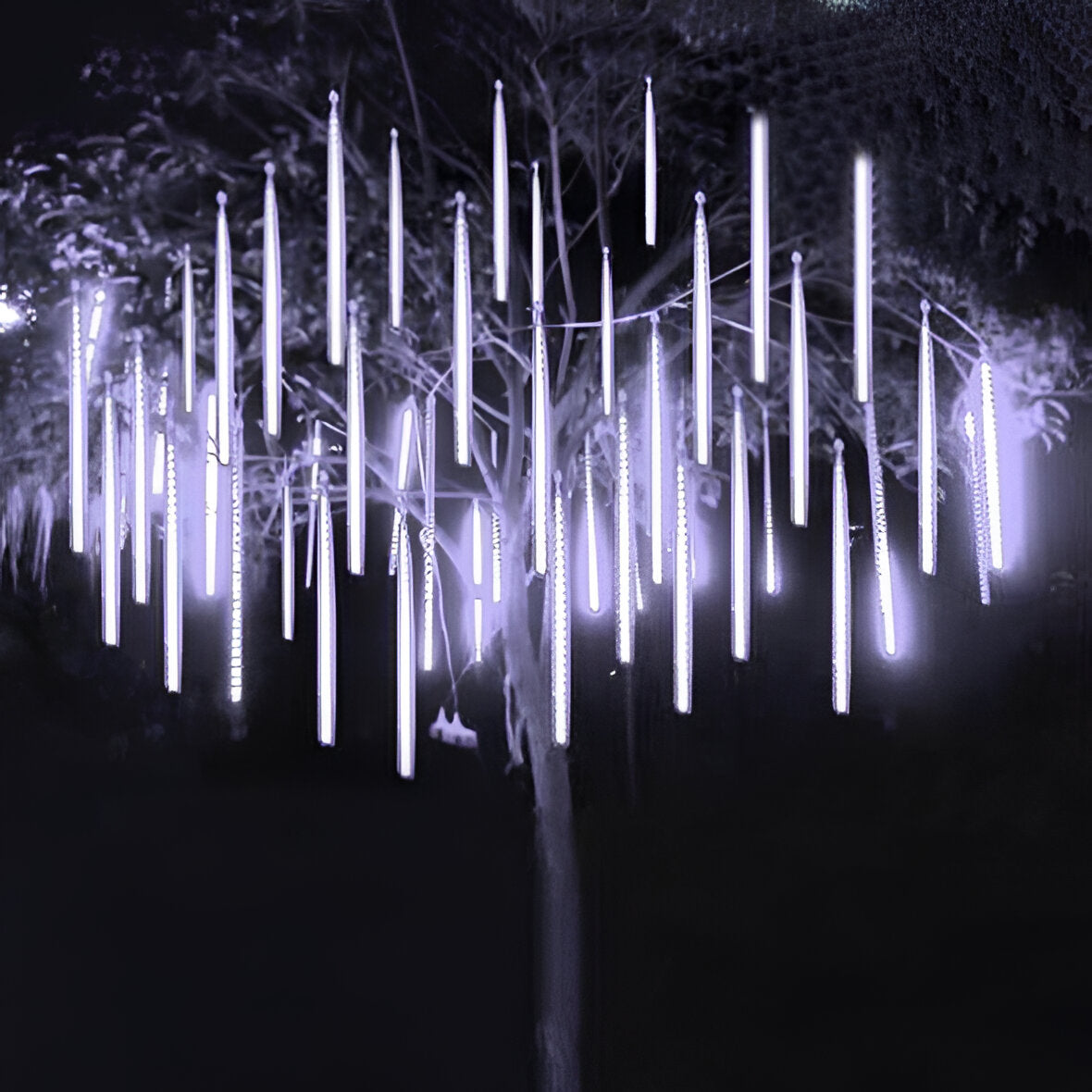 Snowfall LED Garland Lights, Set of 8 — Meteor Shower Effect
