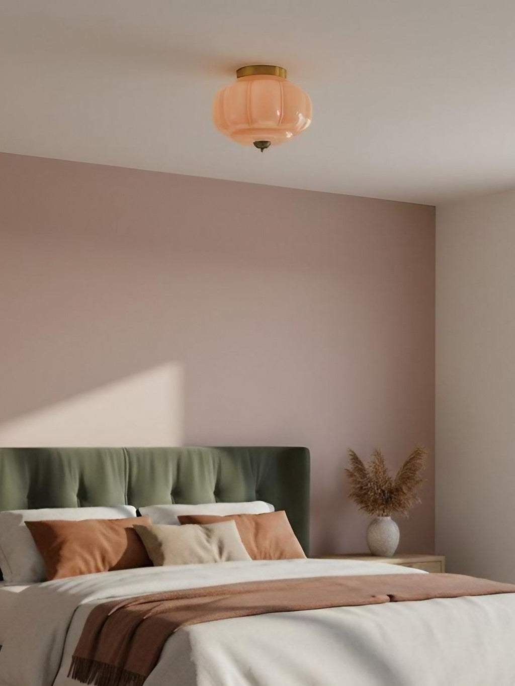 Retro Milk Semi Flush Mount Eloise Ceiling Light | Souliia