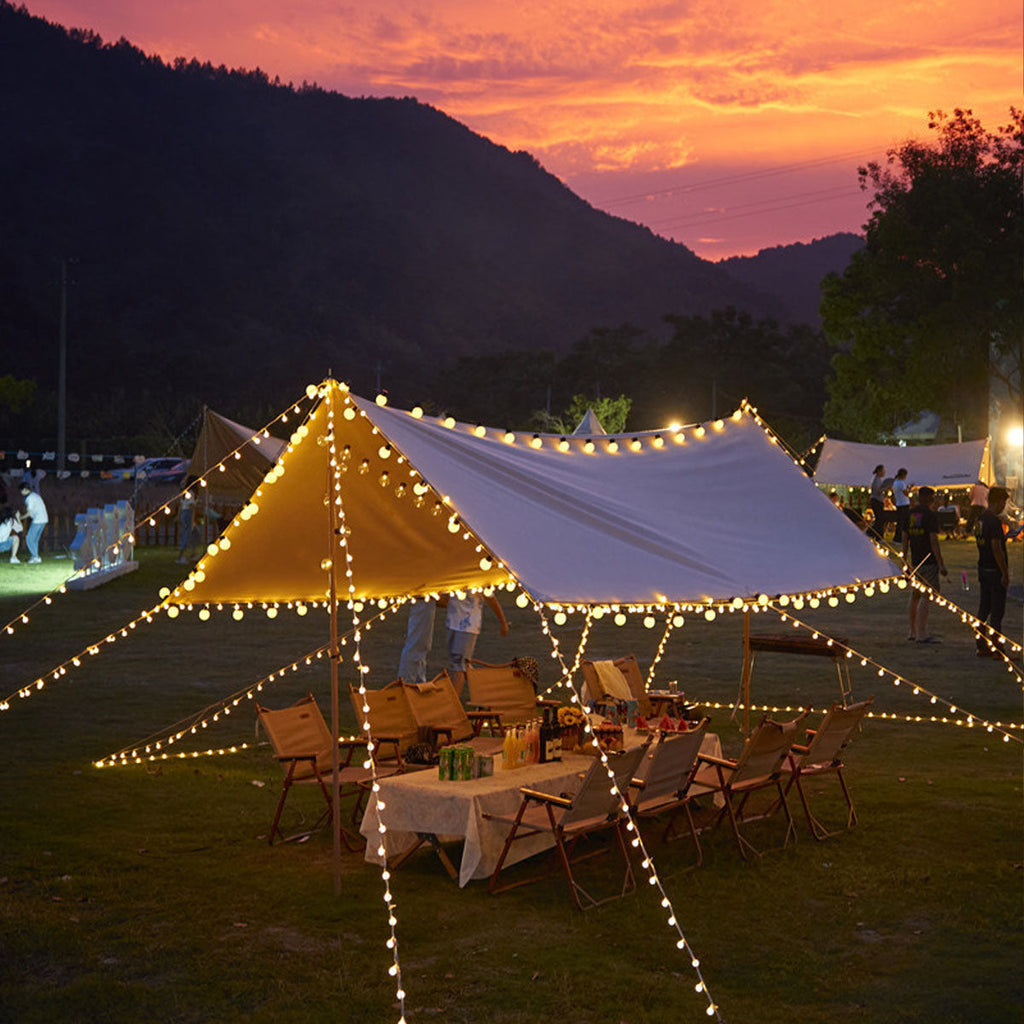 Waterproof LED Globe String Lights for Outdoor Camping - Multi-Power - Souliia