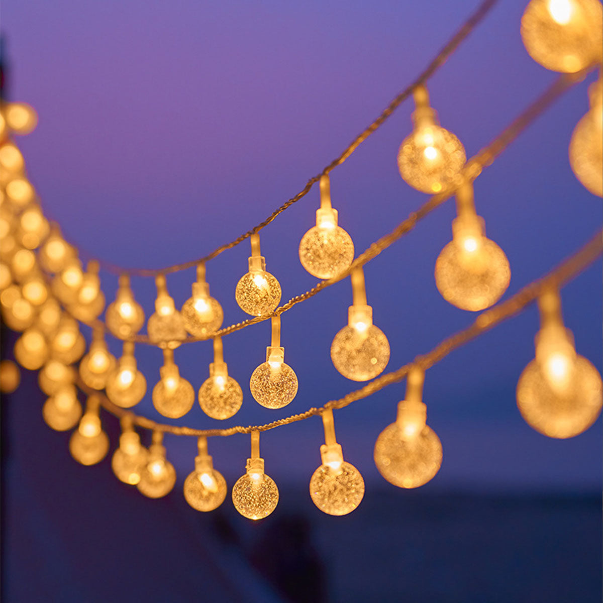 Waterproof LED Globe String Lights for Outdoor Camping - Multi-Power - Souliia