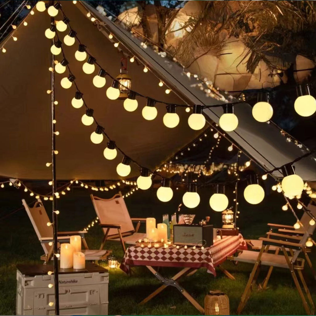 Waterproof LED Globe String Lights for Outdoor Camping - Multi-Power - Souliia