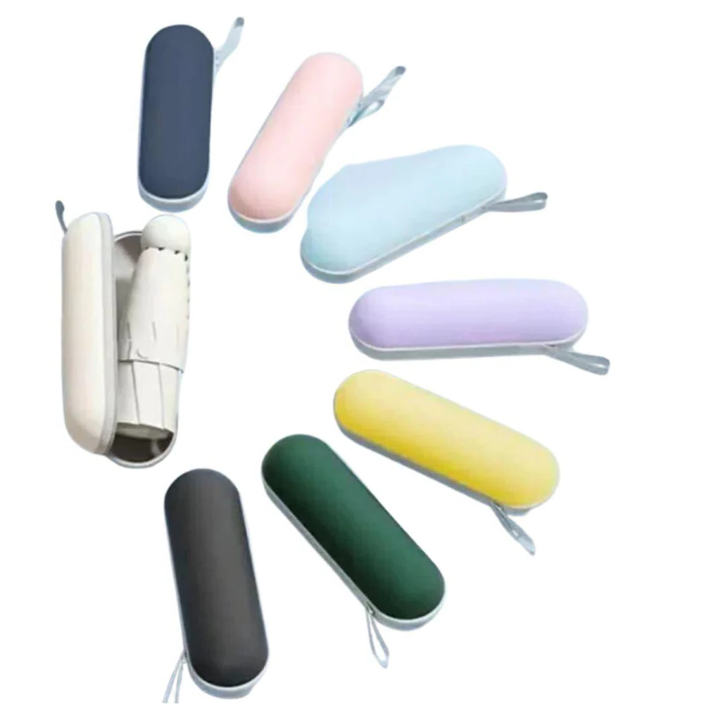 Parapluie de voyage compact UK - Léger, imperméable et pliable à 6 baleines
