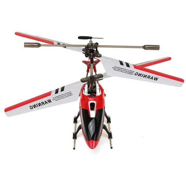 Karmínově červený mini RC vrtulník — nerozbitné provedení s gyroskopickým řízením