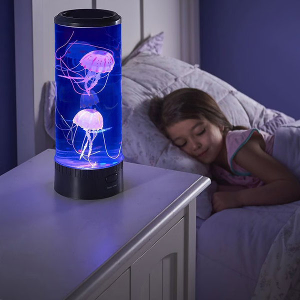 Aquário lâmpada de lava com medusas LED — Medusas flutuantes realistas