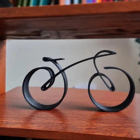 ミニマリスト自転車ワイヤースカルプチャー - シルエットデスク装飾