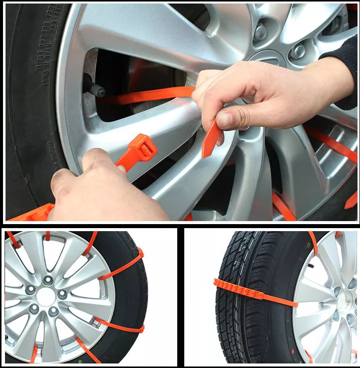 車用再利用可能ユニバーサルタイヤスノーチェーン — 冬のグリップ力を向上