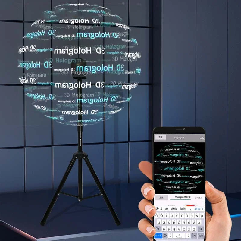 3D-hologramprojektor med LED-fläkt — Livfull svävande visning