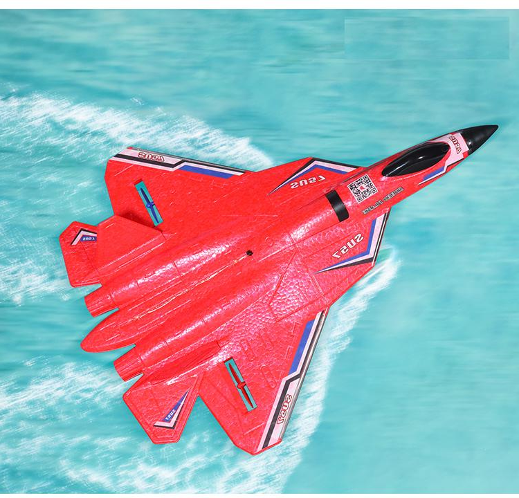 RC letadlo SU35 2.4G na dálkové ovládání — kluzák modelu SU57, LED světla