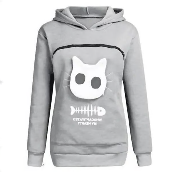 Cat Lover Hoodie — Cuddle Pouch Design, Cozy Pet Gift