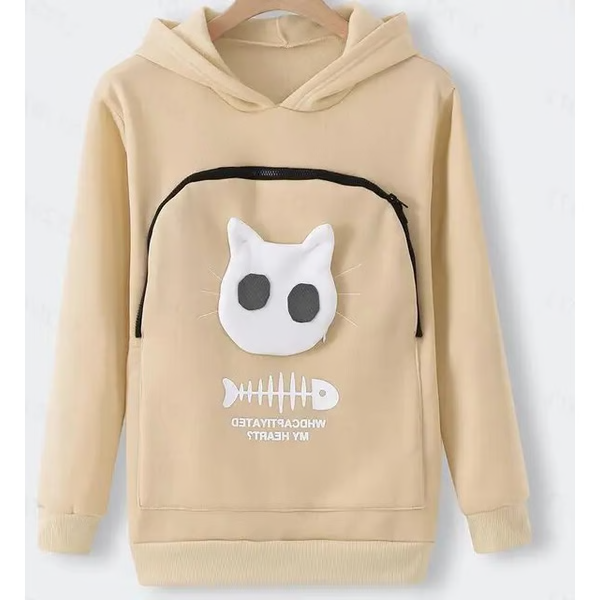 Cat Lover Hoodie — Cuddle Pouch Design, Cozy Pet Gift