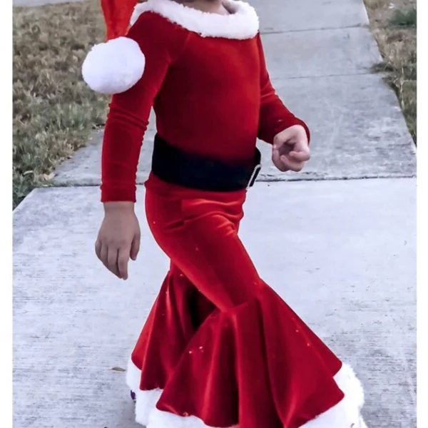 Costum de Moș Crăciun pentru copii — ținută festivă veselă