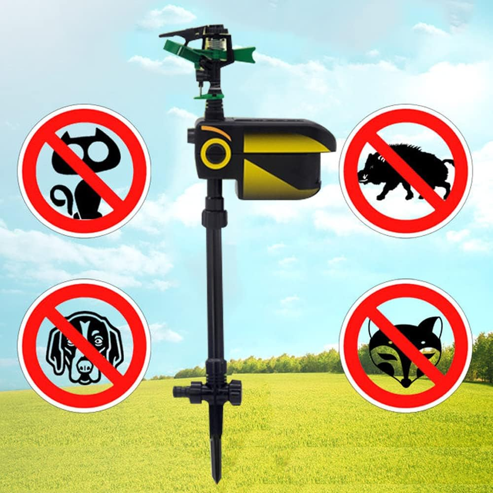 Aspersor repelent pentru animale de grădină — Activat automat prin detectarea mișcării