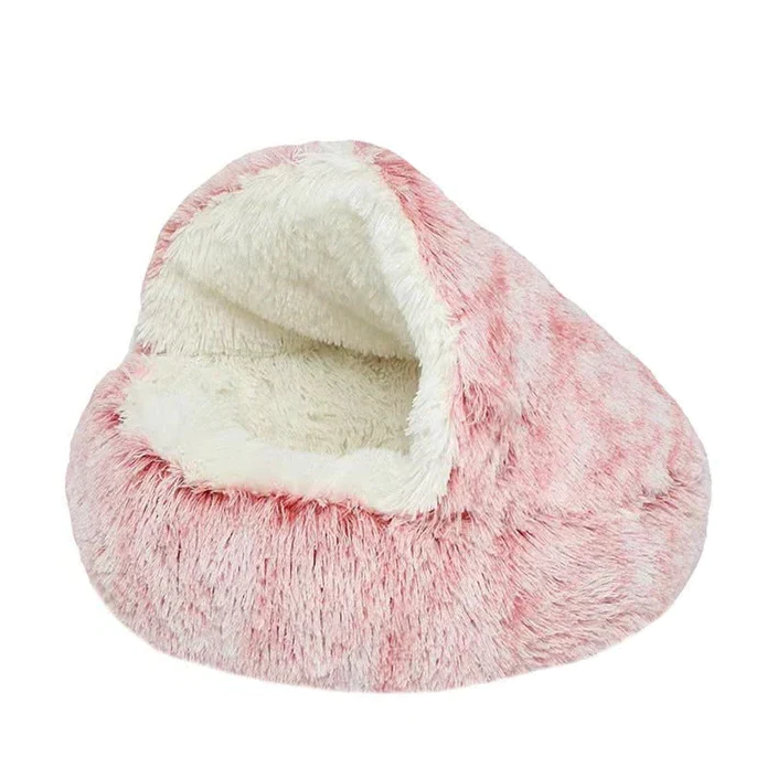 SnuggleCave Plush Pet Bed for Dogs & Cats — Sizes & Colors