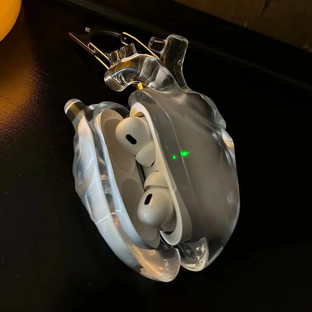 Halloween szív alakú zenei AirPods-tok — Stílusos, védelmet nyújtó