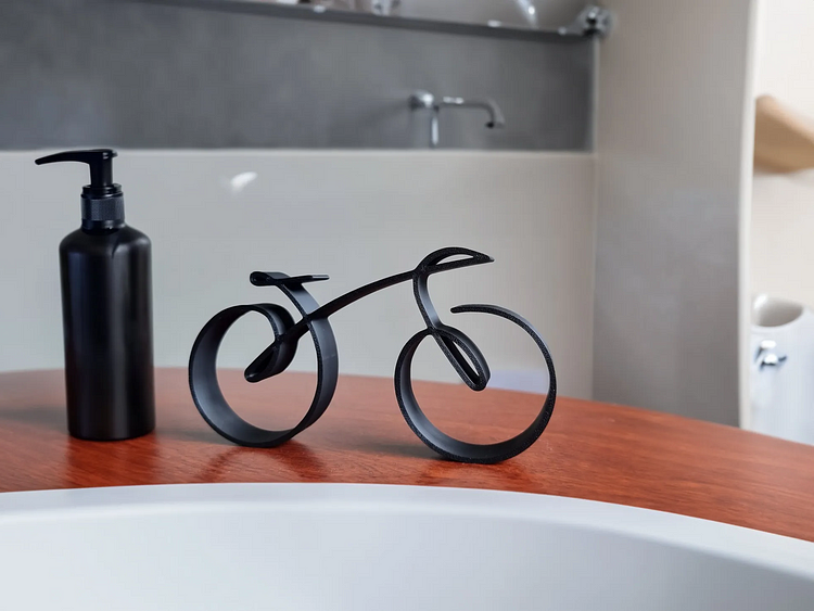ミニマリスト自転車ワイヤースカルプチャー - シルエットデスク装飾