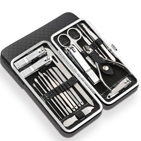 19-in-1-Maniküre- und Pediküre-Nagelpflegeset aus Edelstahl