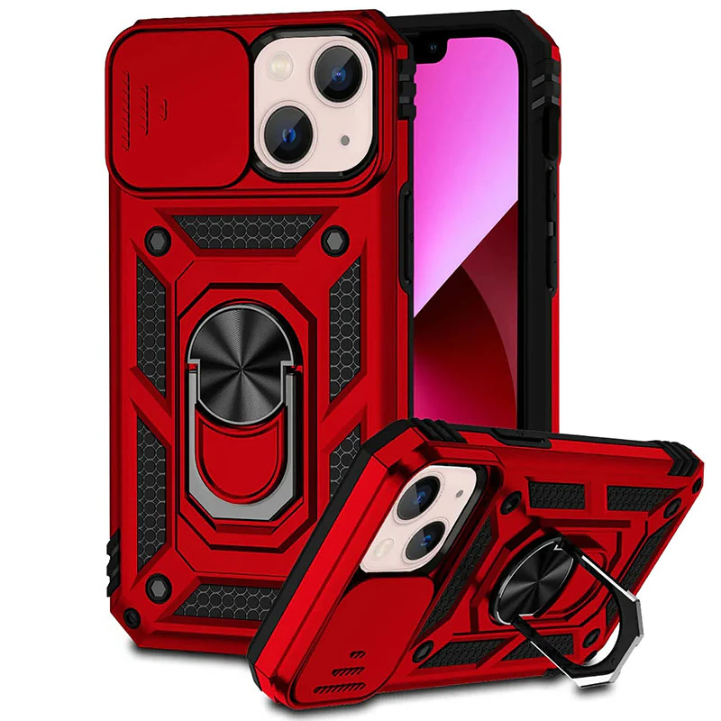 Magnetic Phone Case — Kickstand, Slide Camera Cover & Mount Support