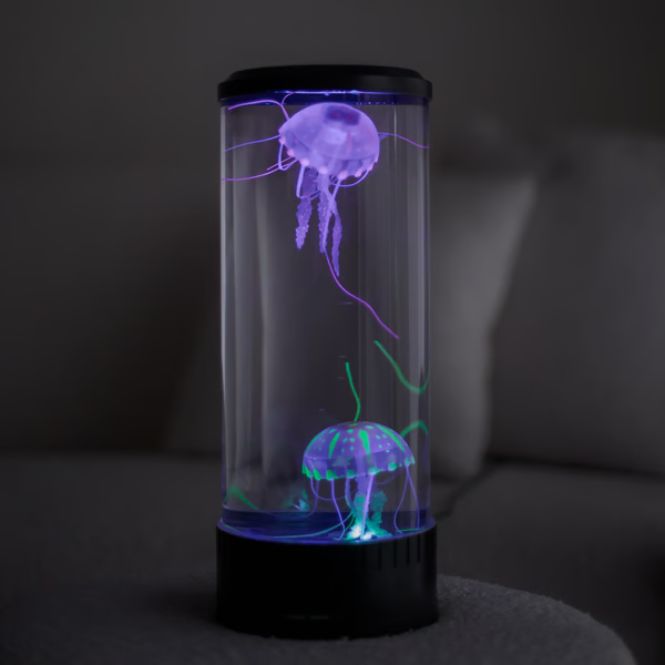 Aquário lâmpada de lava com medusas LED — Medusas flutuantes realistas
