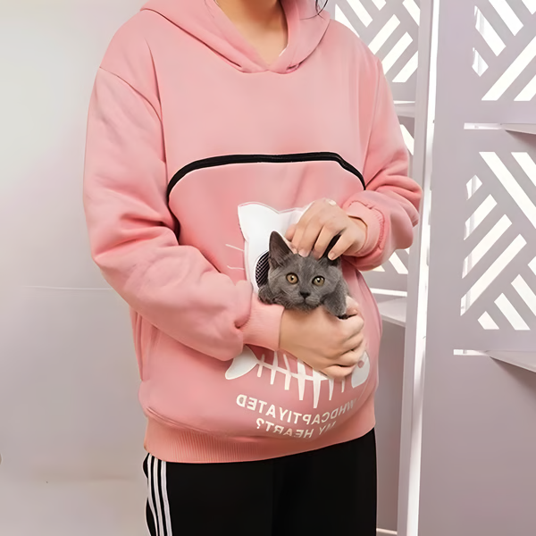 Cat Lover Hoodie — Cuddle Pouch Design, Cozy Pet Gift