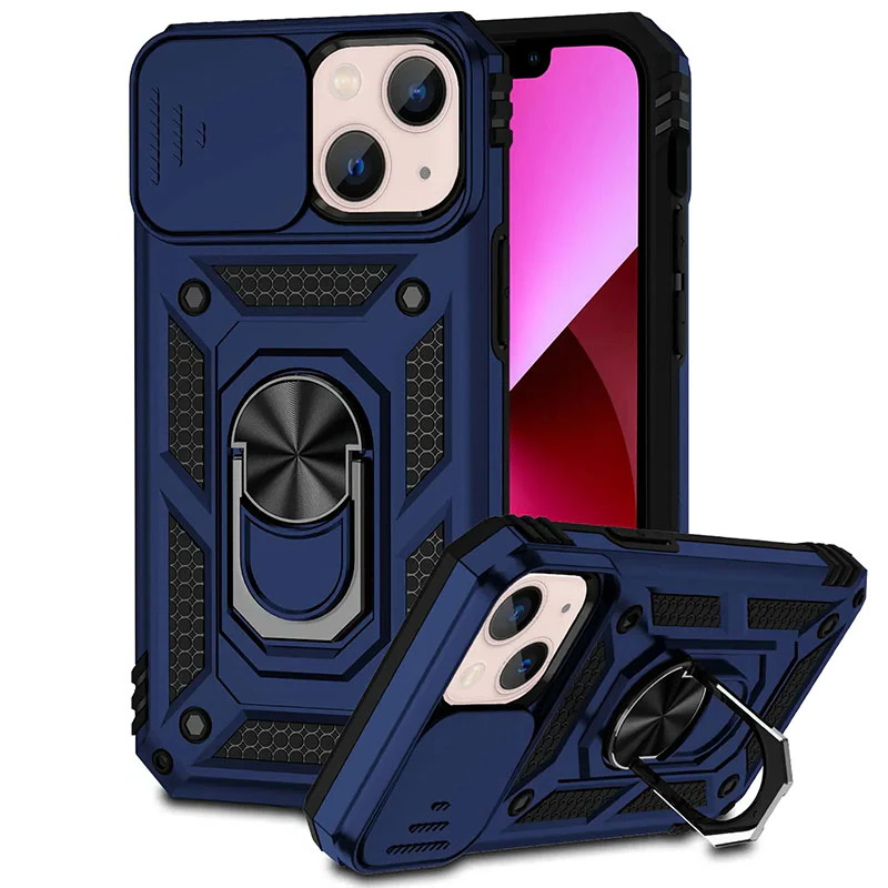 Magnetic Phone Case — Kickstand, Slide Camera Cover & Mount Support