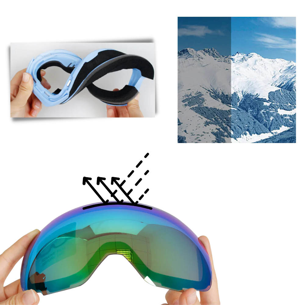Snøbrillepakke — 2 polariserte linser, magnetisk UV400-innfatning