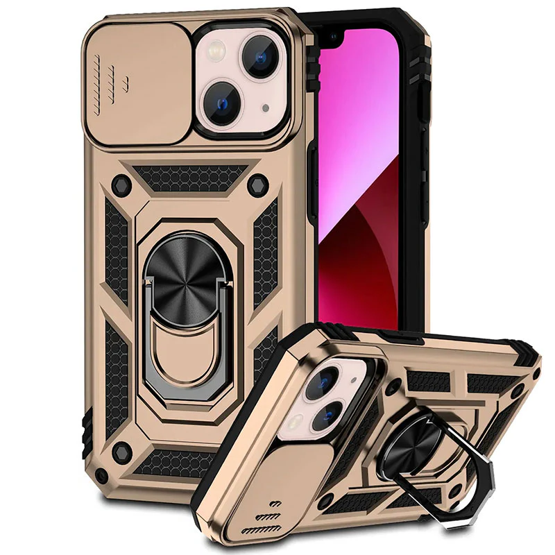 Magnetic Phone Case — Kickstand, Slide Camera Cover & Mount Support