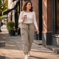 VitaLuxe – Relaxed Cargo Joggers with Drawstring Waist - Souliia