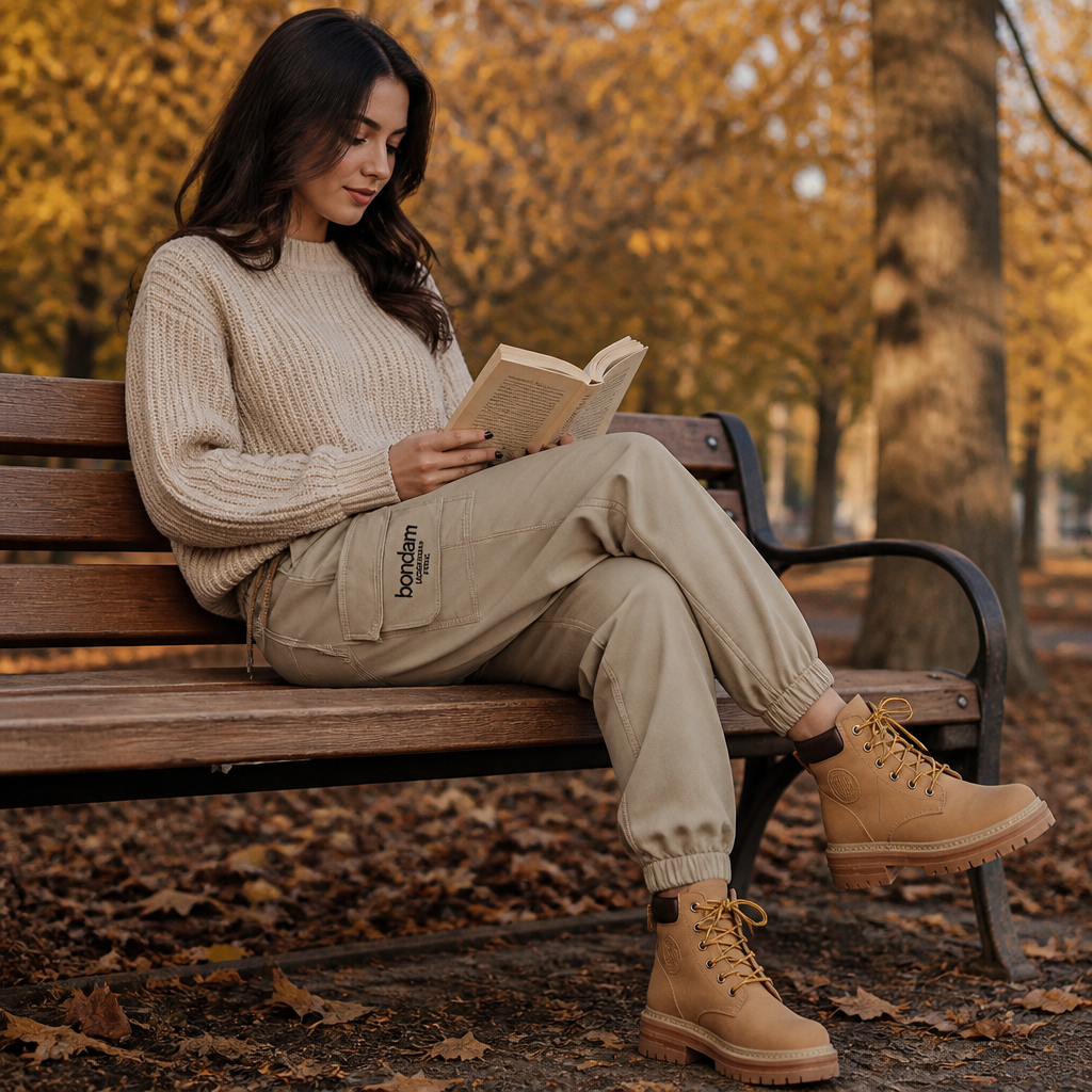VitaLuxe – Relaxed Cargo Joggers with Drawstring Waist - Souliia