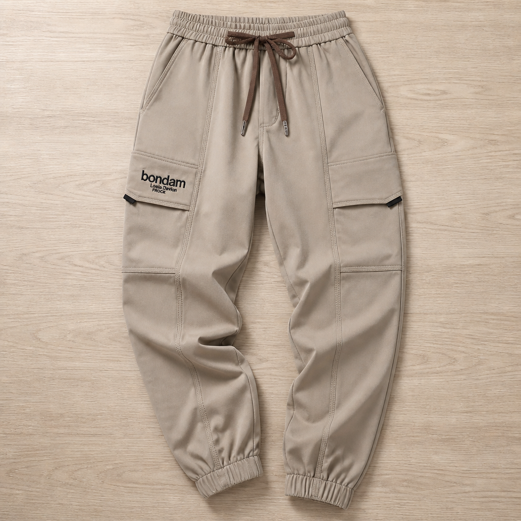 VitaLuxe – Relaxed Cargo Joggers with Drawstring Waist - Souliia