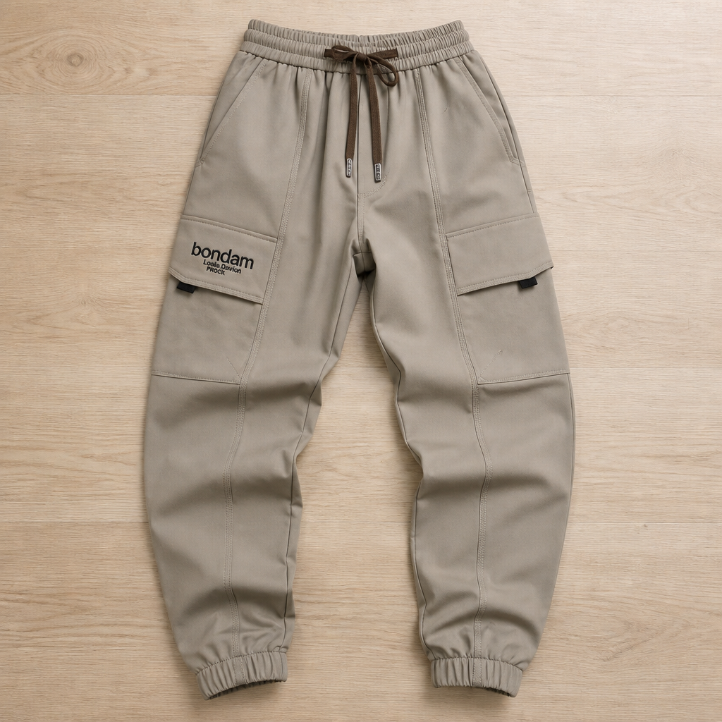 VitaLuxe – Relaxed Cargo Joggers with Drawstring Waist - Souliia