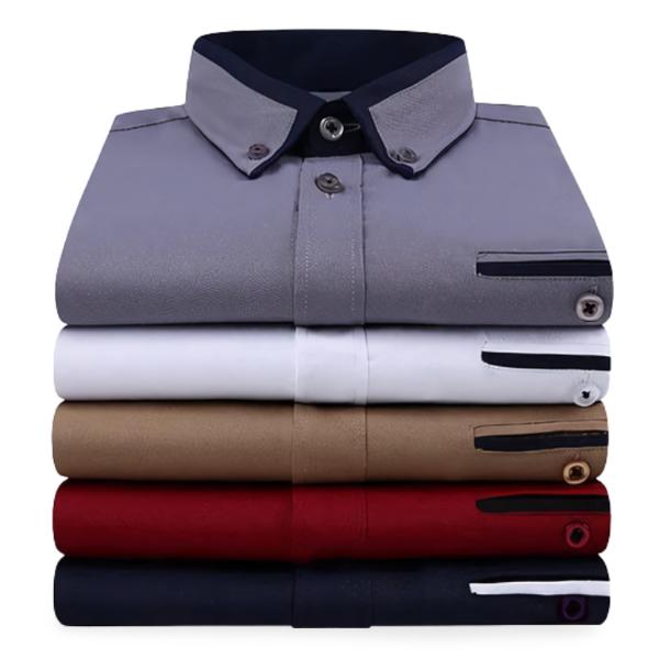 Camisa elegante — Top de verão de gola alta e mangas curtas