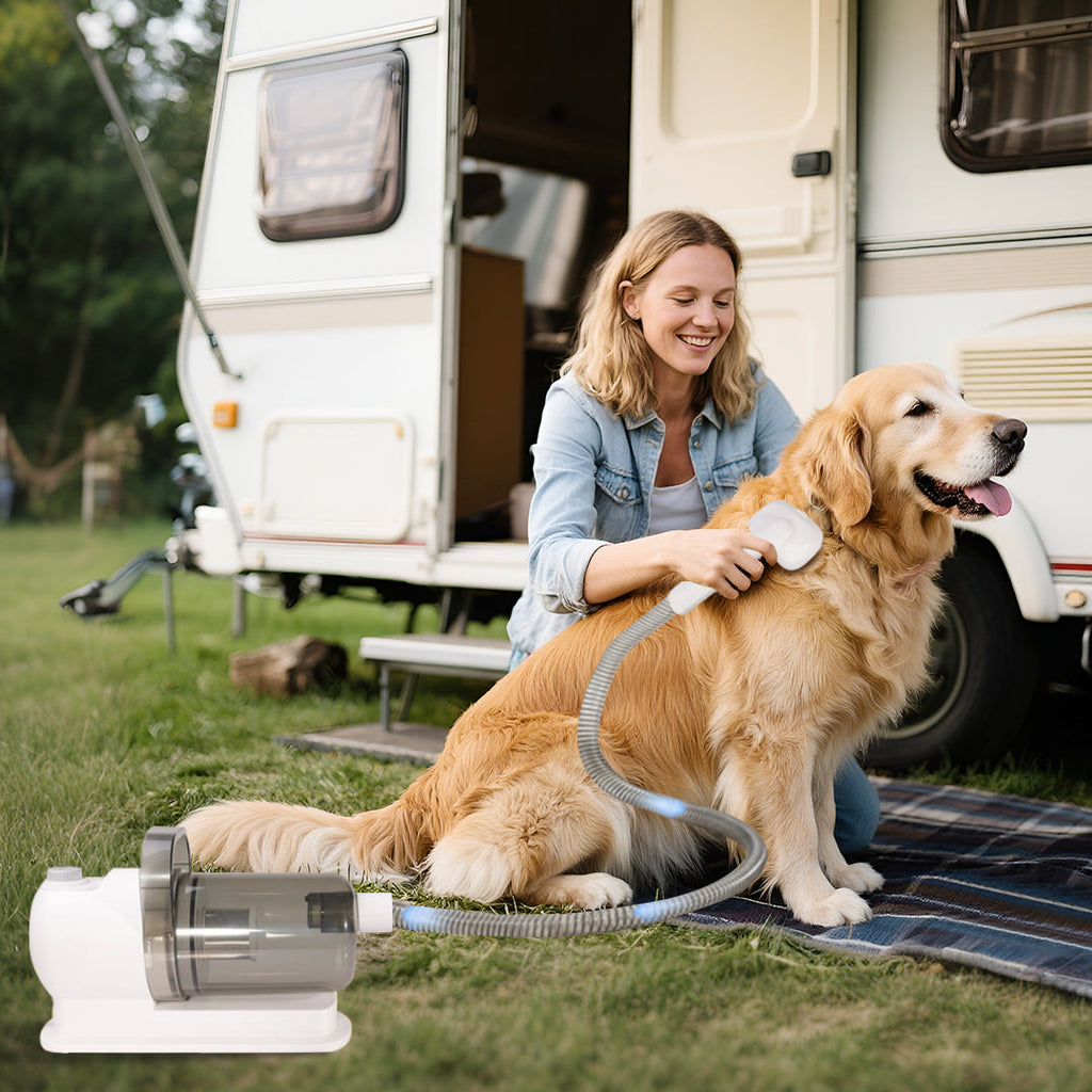 Kit de toilettage sous vide pour animaux avec aspiration silencieuse - Souliia