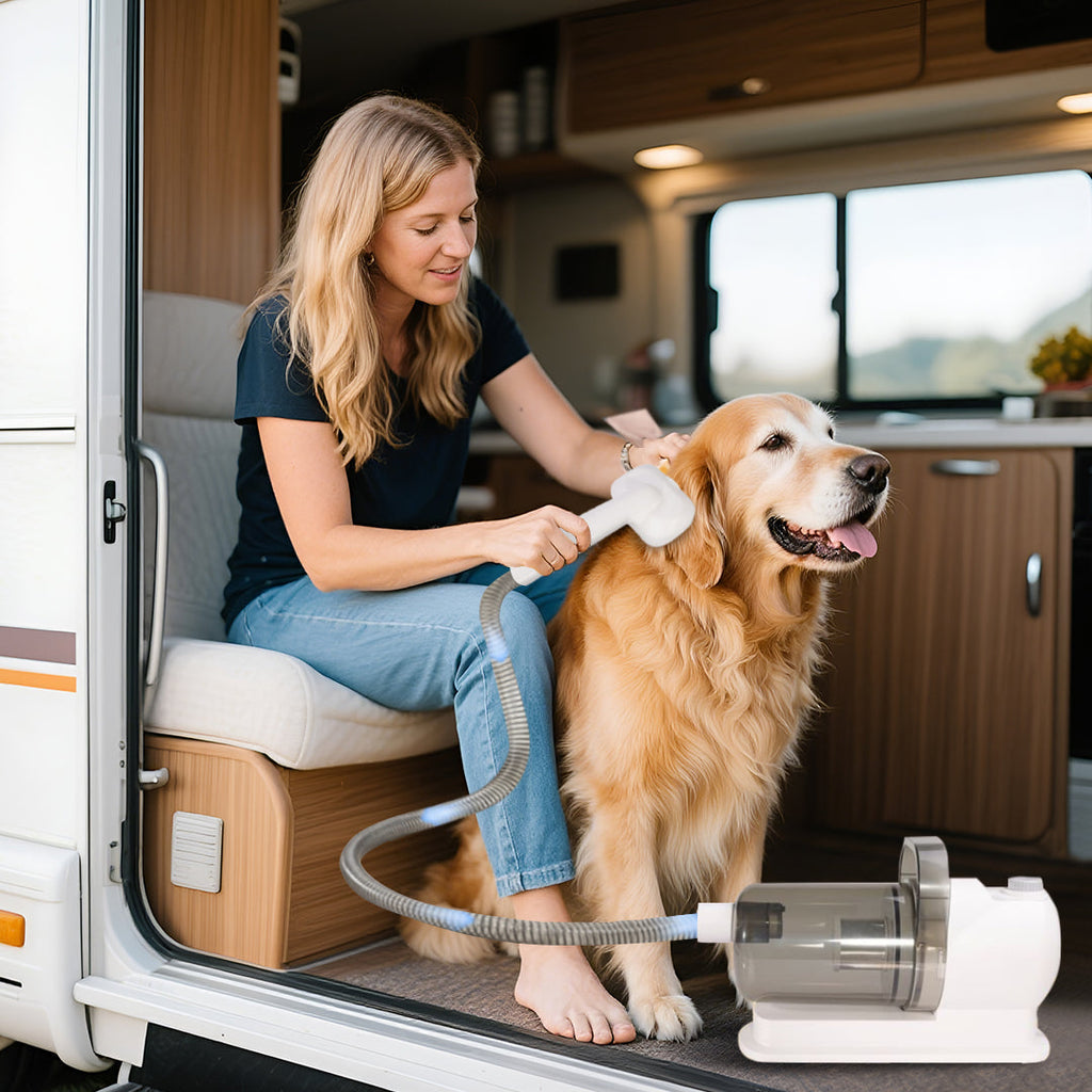 Kit de toilettage sous vide pour animaux avec aspiration silencieuse - Souliia