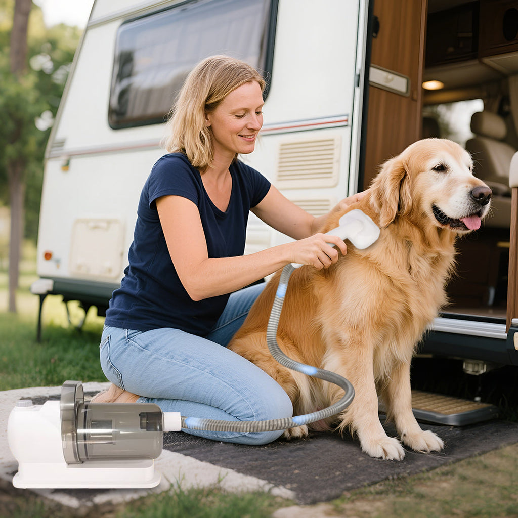 Kit de toilettage sous vide pour animaux avec aspiration silencieuse - Souliia