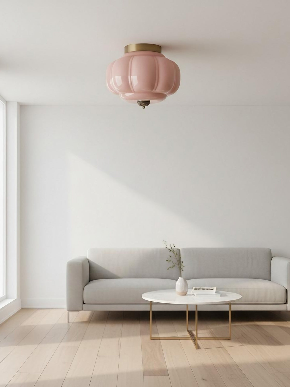 Retro Milk Semi Flush Mount Eloise Ceiling Light | Souliia