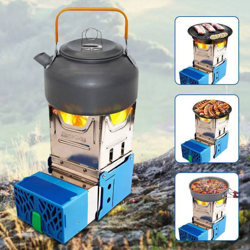 Réchaud de camping alimenté par USB pour brûler du bois en toute mobilité - Souliia