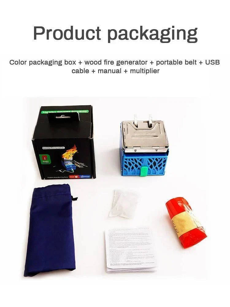 Réchaud de camping alimenté par USB pour brûler du bois en toute mobilité - Souliia
