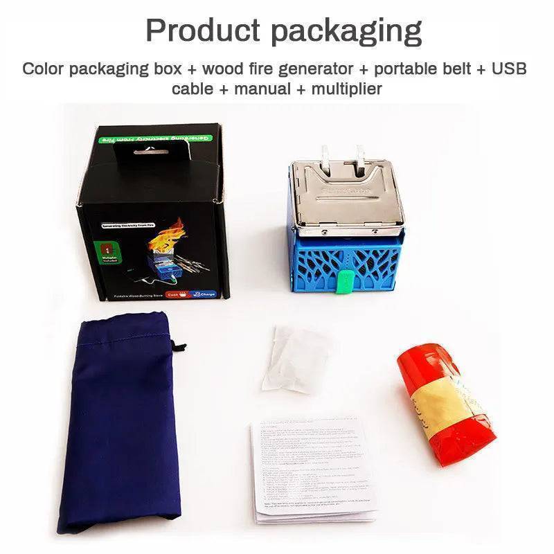 Réchaud de camping alimenté par USB pour brûler du bois en toute mobilité - Souliia