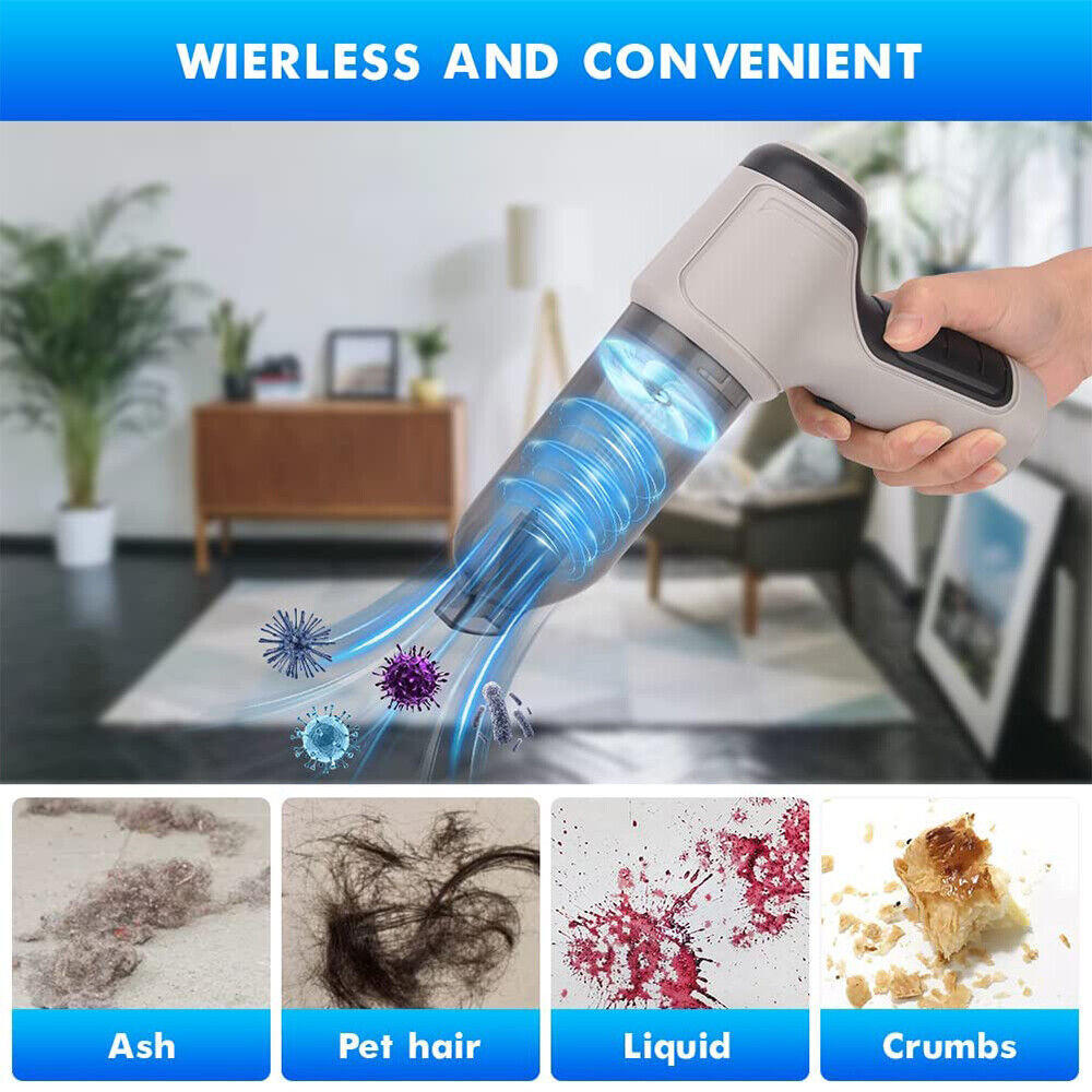 Powerful Cordless Handheld Vacuum — Long-Lasting Battery