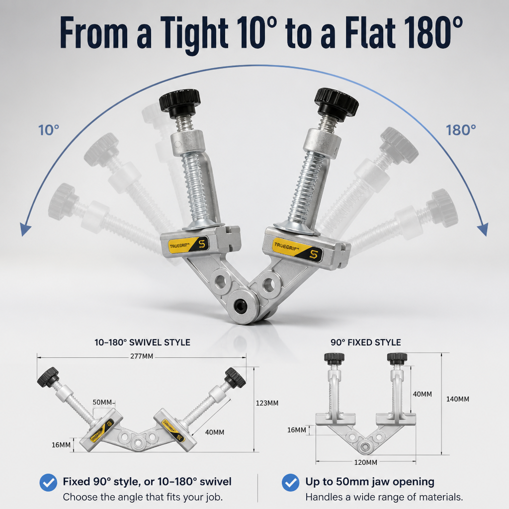 TrueGrip — Lock Any Corner from 10° to 180° Dead-On Every Time - Souliia