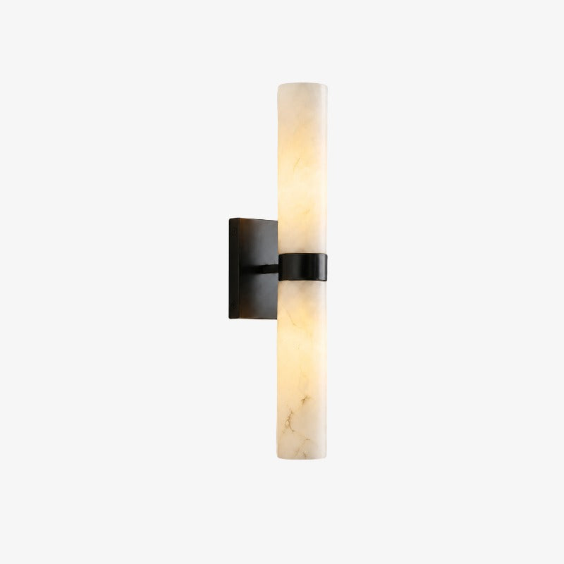 Marcellus Luxus Alabaster Röhrenwandleuchte Moderne Architektonische Wandleuchte für Nachttisch und Schminkbereich | Souliia