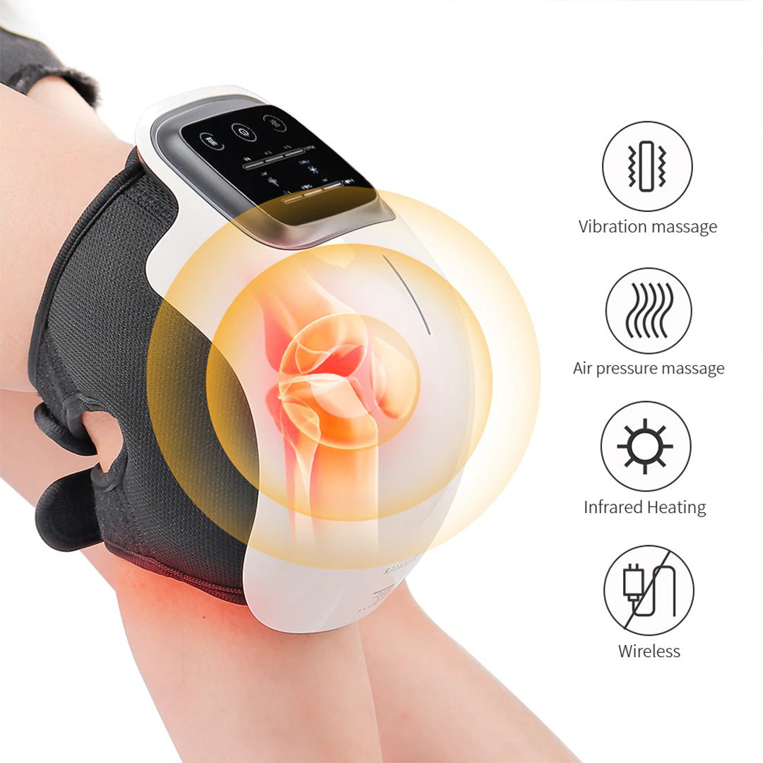 Portable Heated Knee Massager — Heat, Vibration & Red Light