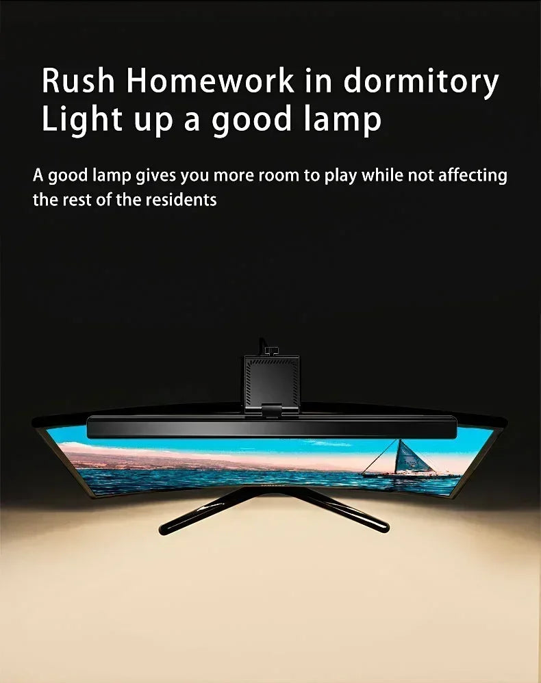 LED monitorfény-sáv — állítható, tükröződéscsökkentő asztali lámpa