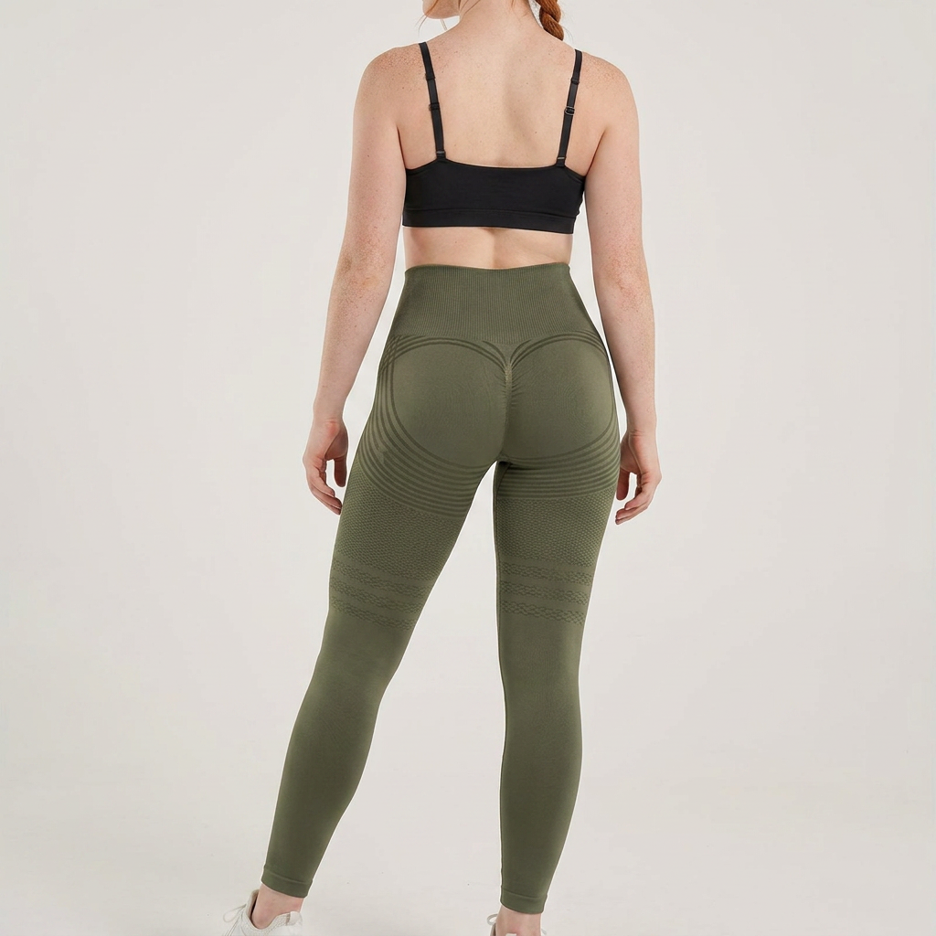 VivaWave – High-Waist Seamless Sculpting Compression Leggings with Scrunch Lift - Souliia