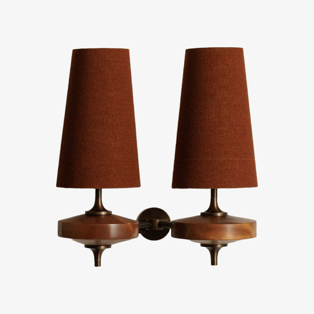 Rowan Retro Fabric Shade Wall Sconce – Classic Fabric Lighting For Bedroom | Souliia