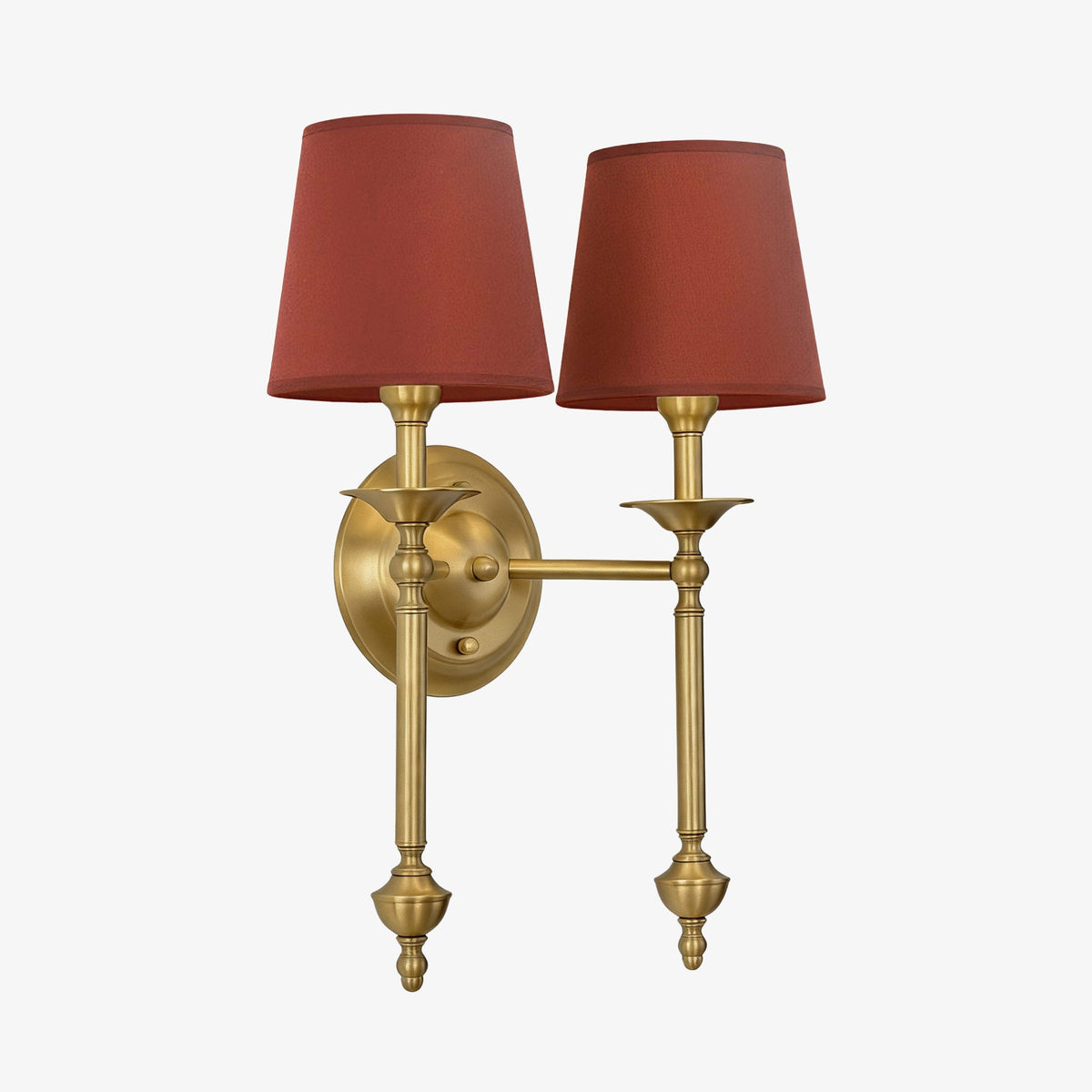 Rowan Fabric Shade Wall Sconce in Antique Copper - Vintage Luxury Light for Interiors | Souliia